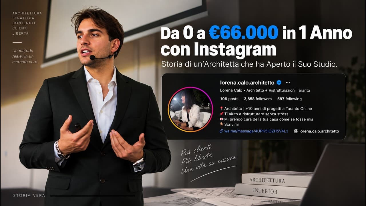 Anteprima del video: Da 0 a €66.000 in 1 anno con Instagram: storia di un'architetta che ha aperto il suo studio